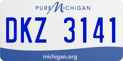 MI license plate DKZ3141
