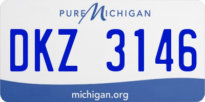 MI license plate DKZ3146