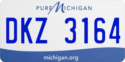 MI license plate DKZ3164