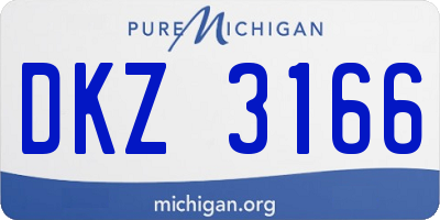 MI license plate DKZ3166