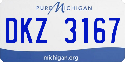 MI license plate DKZ3167