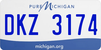 MI license plate DKZ3174