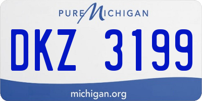 MI license plate DKZ3199