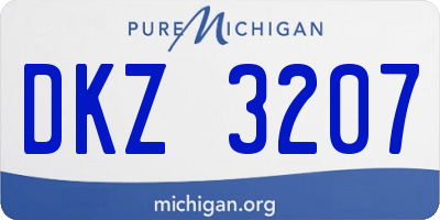 MI license plate DKZ3207
