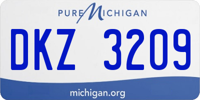 MI license plate DKZ3209