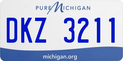 MI license plate DKZ3211