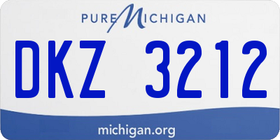 MI license plate DKZ3212