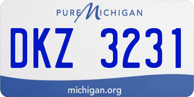 MI license plate DKZ3231