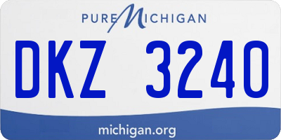 MI license plate DKZ3240