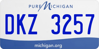 MI license plate DKZ3257
