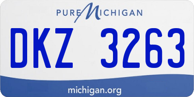 MI license plate DKZ3263