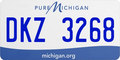 MI license plate DKZ3268