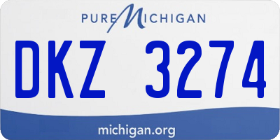 MI license plate DKZ3274