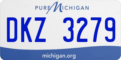 MI license plate DKZ3279