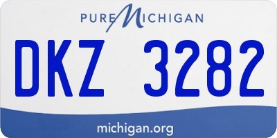 MI license plate DKZ3282
