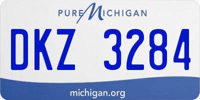 MI license plate DKZ3284