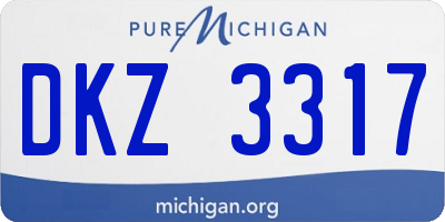 MI license plate DKZ3317