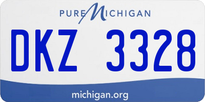 MI license plate DKZ3328