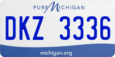 MI license plate DKZ3336