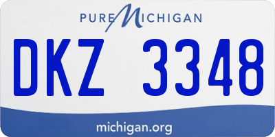 MI license plate DKZ3348