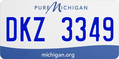 MI license plate DKZ3349