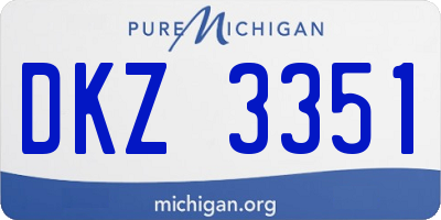 MI license plate DKZ3351