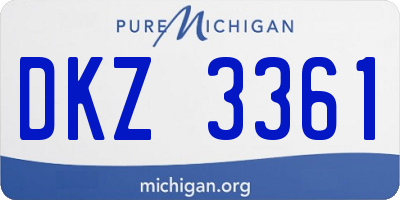 MI license plate DKZ3361