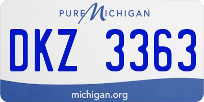 MI license plate DKZ3363