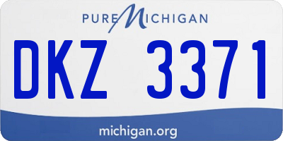 MI license plate DKZ3371
