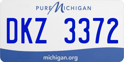 MI license plate DKZ3372