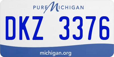 MI license plate DKZ3376