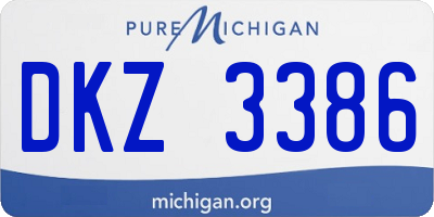 MI license plate DKZ3386