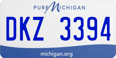 MI license plate DKZ3394