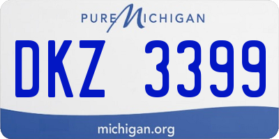 MI license plate DKZ3399