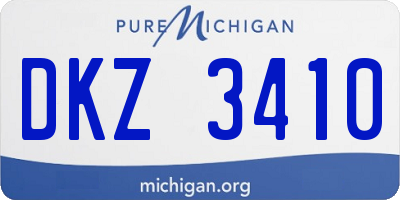 MI license plate DKZ3410