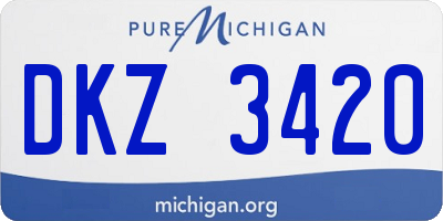 MI license plate DKZ3420