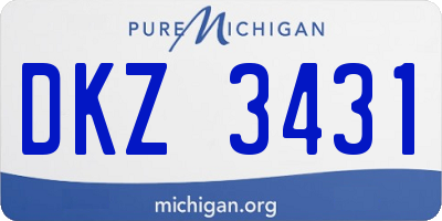 MI license plate DKZ3431