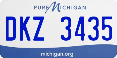 MI license plate DKZ3435