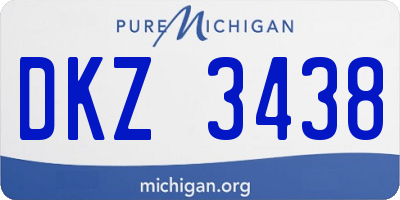 MI license plate DKZ3438