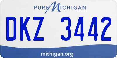 MI license plate DKZ3442