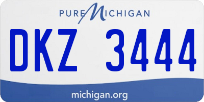 MI license plate DKZ3444