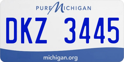 MI license plate DKZ3445