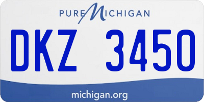 MI license plate DKZ3450
