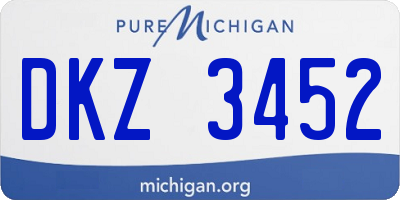 MI license plate DKZ3452