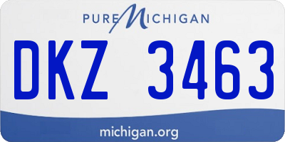MI license plate DKZ3463