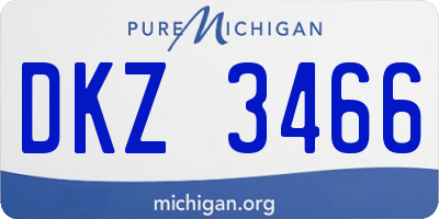 MI license plate DKZ3466