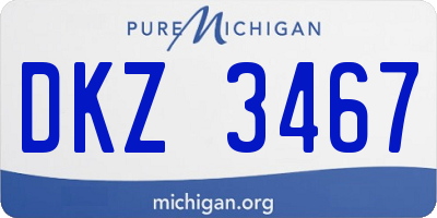 MI license plate DKZ3467