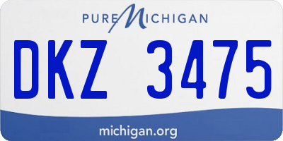 MI license plate DKZ3475