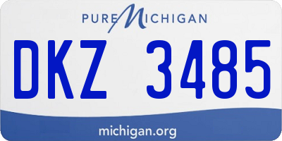 MI license plate DKZ3485