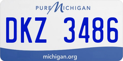 MI license plate DKZ3486